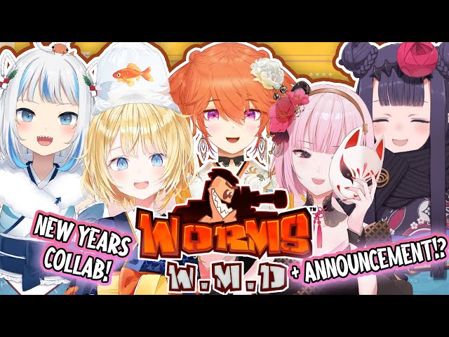 【WORMS】New Years Collab with HoloMyth + Announcement!?!?! #kfp #キアライブのサムネイル