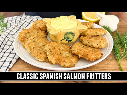Spanish salmon fritters with saffron mayo aioli, from the video