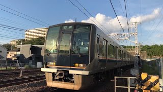 【草津行きC電の返却】321系（D18編成）定期回送　西草津踏切通過