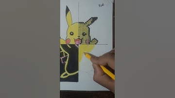 Pikachu drawing in 4 different styles (part 4 pop art)💕💕||#shorts#drawing