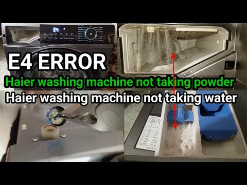 How to fix E4 Error In Haier Washing Machine. E4 Error in Haier front load washing machine.#Haier
