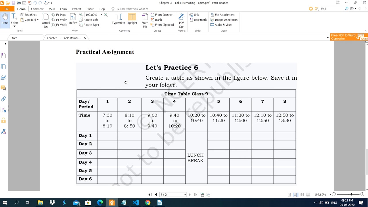 To Design TimeTable in LibreOffice Writer YouTube