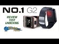 No1 G2 Review: Test and Unboxing - Tutorial Synchronisation Smartwatch No1 G2