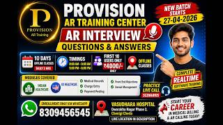 AR Interview Q & A New Batch 27 04 2026, Demo Link in the below description