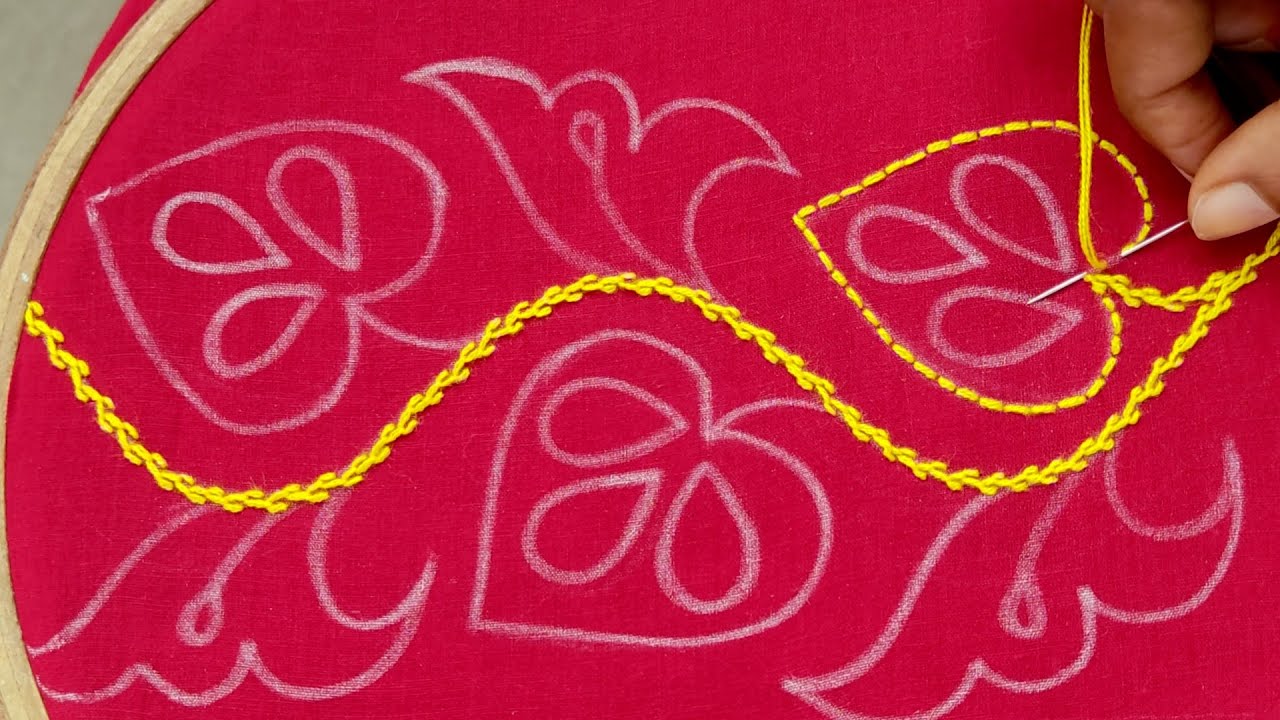 Hand embroidery so beautiful kantha design stitch  tutorial,নকশীকাঁথার অসাধারণ  নকশা সেলাই