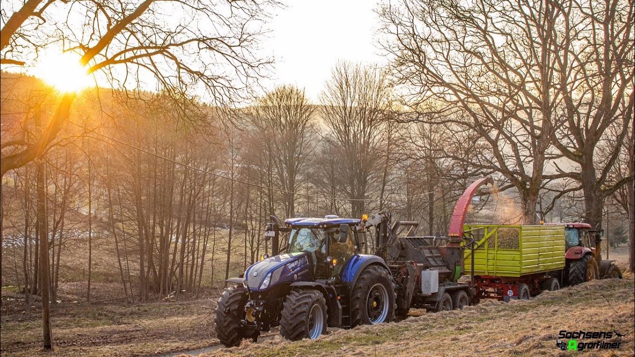 Holz hacken im Erzgebirge | New Holland T7 315 | Sachsens Agrarfilmer |