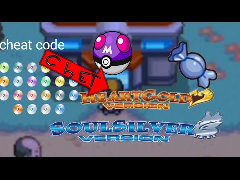 cheat codes of rare candy master ball and TM in Pokemon heart gold and soul  silver 