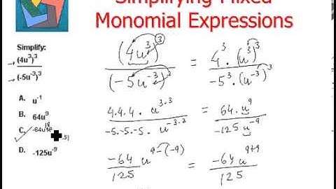 Simplifying Mixed Monomial Expressions