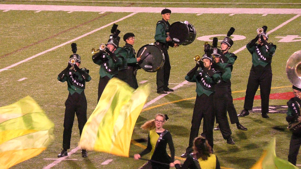 [4K pan/zoom] Batavia HS Bulldogs at 2018 Kenton Ridge Band Show - YouTube