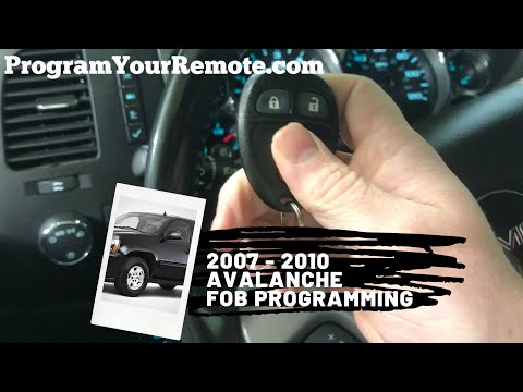 How to program Chevrolet Avalanche remote key fob 2007 - 2010
