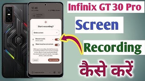 How to Enable Screen Recorder in Infinix GT 30 Pro 5g/Screen recording kaise kare/screen recording