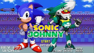 Sonic & Johnny (REV 1.03 Update) ✪ Full Game Playthrough + Extras (1080p/60fps)