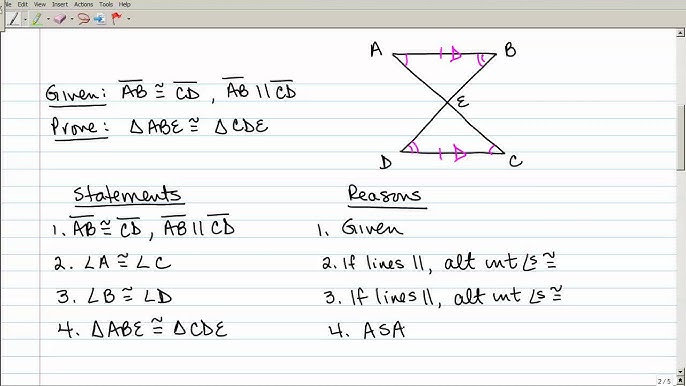 4 5 Proving Triangles Congruent With Asa And Aas 