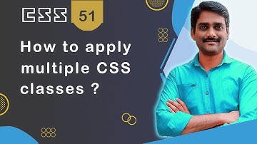 How to apply Multiple CSS classes - CSS Tutorial 51 🚀