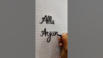 Name writing #alluarjun #name #nameart #quotes #shorts #viral #youtube