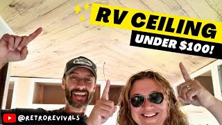 $100 Wood Ceiling Makeover in Retro RV  Amazing Transformation!  Master Cylinder Replacement