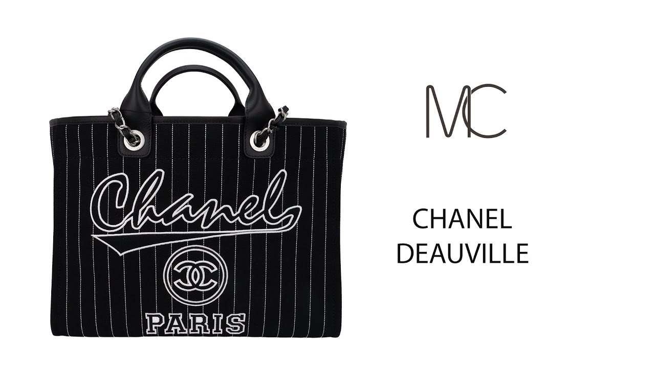 CHANEL Deauville Shopping Tote Bag Black