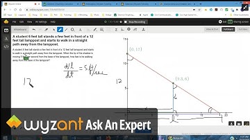 How fast is person moving away from lamppost given speed of tip of shadow?