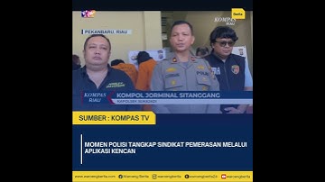 MOMEN POLISI TANGKAP SINDIKAT PEMERASAN MELALUI APLIKASI KENCAN.