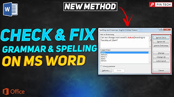 how to fix grammar and spelling check in ms word (2007-2021) | PIN TECH |