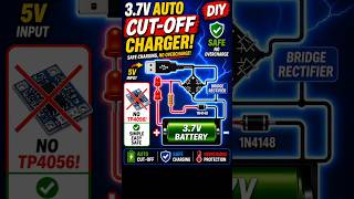 3.7v autocutoff charger using bridge rectfier @electronic.32 #diy #experiment #diyelectronics