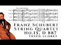 Franz Schubert - String Quartet No.15, D 887 (with score)