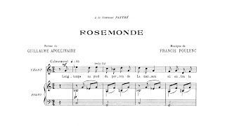 Poulenc: Rosemonde, FP 158 (Cachemaille)