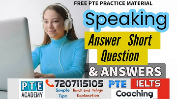 PTE Answer Short Question Practice 2020 with Answers PTE Academy