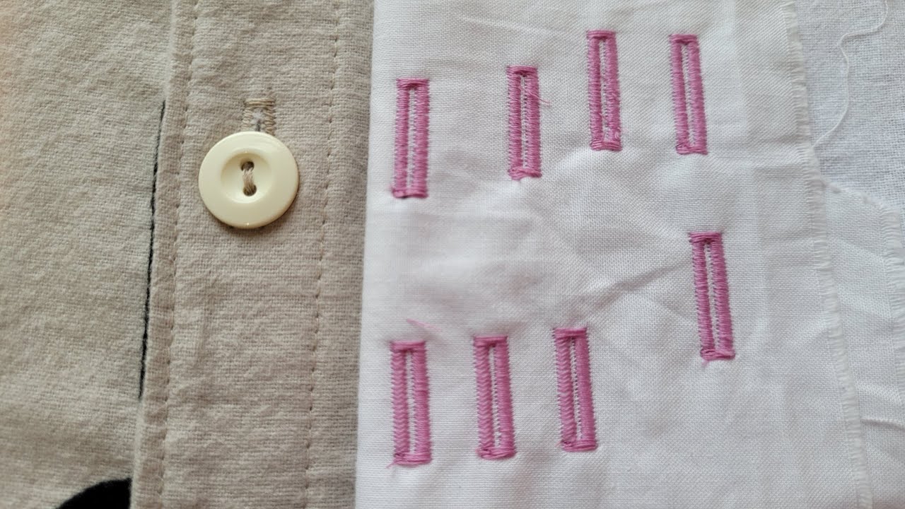 Knoopsgaten naaien op de Pfaff 720 QE deel 7