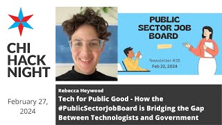 Celebrity Tech for Public Good - The #PublicSectorJobBoard Profile