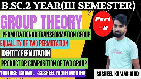 !!B.Sc.2nd year(3rd semester)!! GROUPTHEORY!! PERMUTATION or TRANSFORMATION GROUP