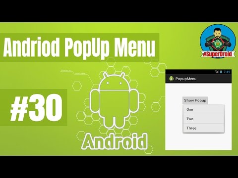 #30 Android Tutorial PopUp Menu - دورة اندرويد ستوديو قائمة الاختيارات