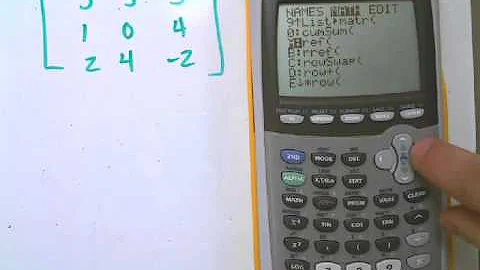 TI-84 Tutorial - Row Echelon Form of a Matrix.avi