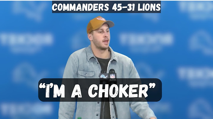 Jared Goff postgame Press Conference - Commanders vs Lions