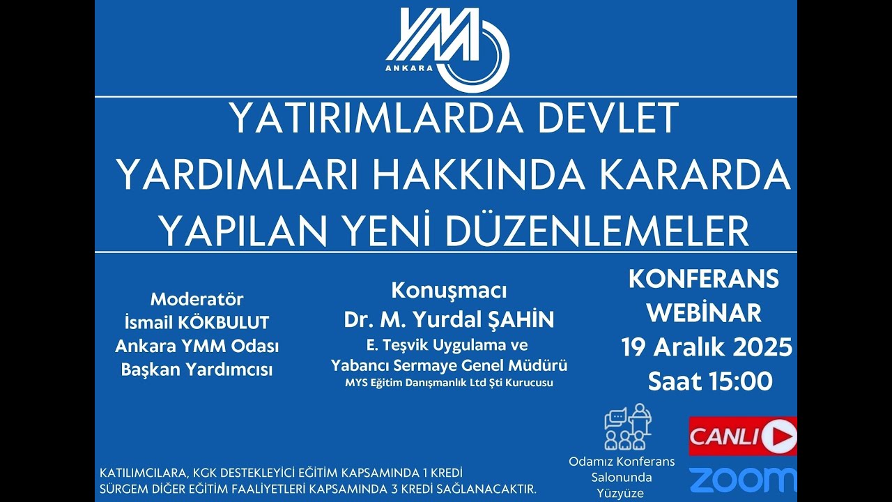 Yatırımlarda Devlet Yardımları Hakkında Kararda Yapılan Yeni Düzenlemeler