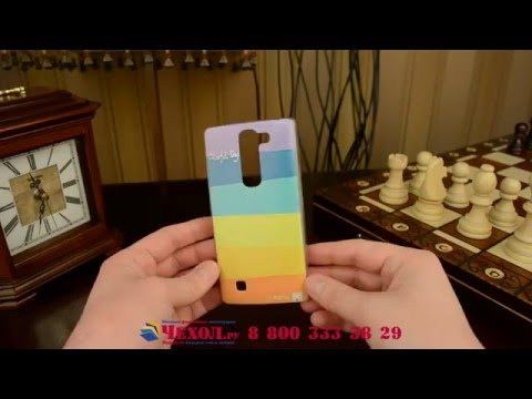Необычная из тончайшего пластика панель-накладка для LG Magna H502 "тематика Все цвета Радуги"