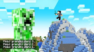 Les MOBS Deviennent De plus En Plus GRANDS Au Fil Du TEMPS ! (Minecraft)