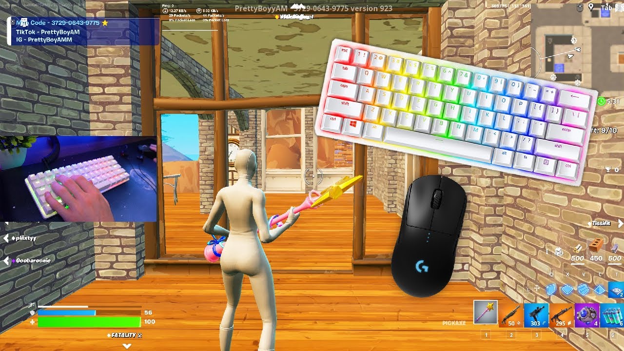 Razer Huntsman Mini Fortnite Keyboard & Mouse Sounds Smooth 4K - YouTube