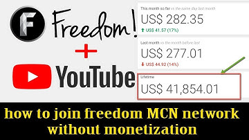 How to join freedom MCN YouTube || how to join freedom MCN network without monetization
