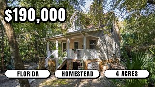 Florida Homestead Cabin Has A Fireplace, And Chicken Coop On 4 Acres