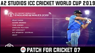 A2 Studios ICC Cricket World Cup 2019 Patch For Cricket 07 | Download Installation Gameplay screenshot 4