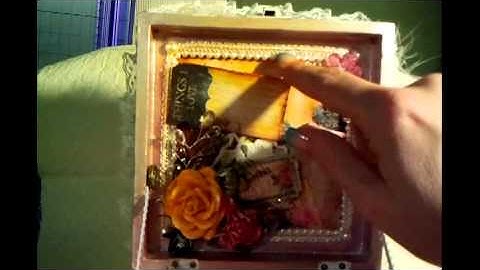 Altered Trinket Box and Card for a Swap :)