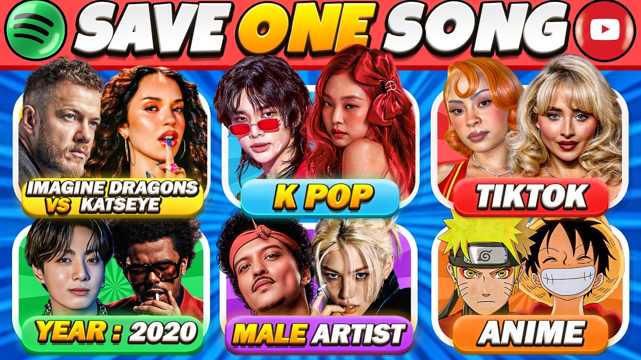 SAVE ONE SONG: Random Rule 🔥 | KPOP, TikTok, Anime & More 🎶| Music Quiz 2026