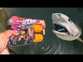 Nerf blaster catches pond monster