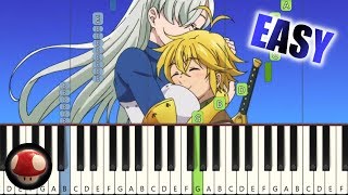 Nanatsu no Taizai : Imashime no Fukkatsu OP - EASY Piano Tutorial - Ame ga Furu kara Niji ga Deru