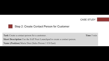 SAP Fiori (SD Process) - Step 2: Create Contact Person for Customer