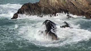 Storms Sending Swells Into Normal Sleepy North Devon Coves.