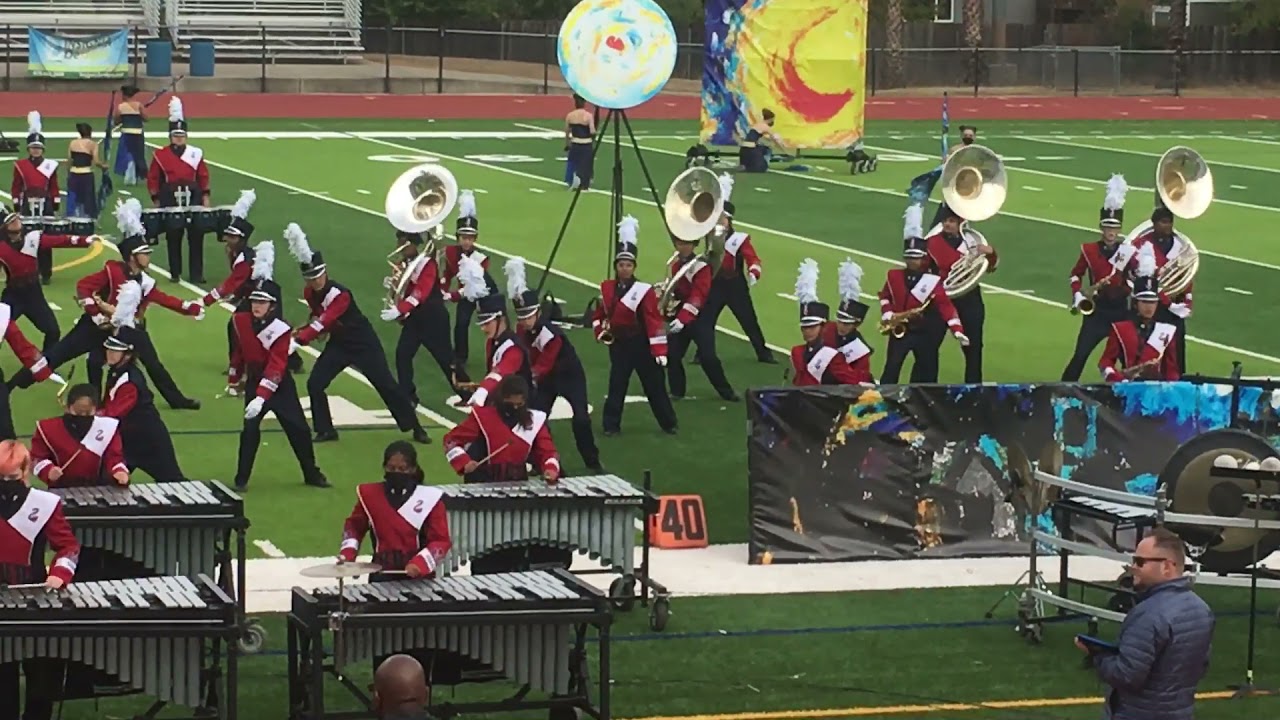Dublin High School Marching Band and Color Guard Band Review at