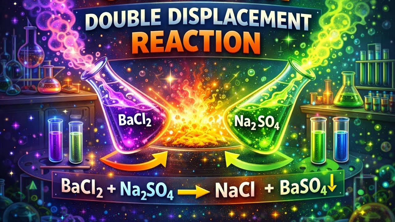 Double Displacement Reaction Explained | Class 10 Chemistry | Easy ...