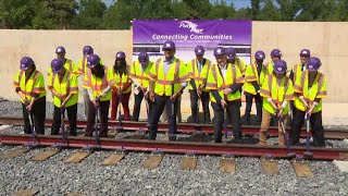 Purple Line milestone as crews install final rail section in Silver Spring